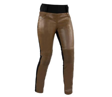 LADY LEATHER LEGGINGS MOTOROS TEXTILNADRÁG,BARNA